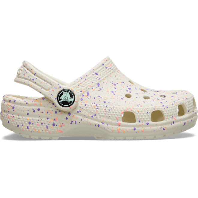 Crocs Kids Classic Glow Paint Splatter Clogs Summit White/Multi  212495-2MT