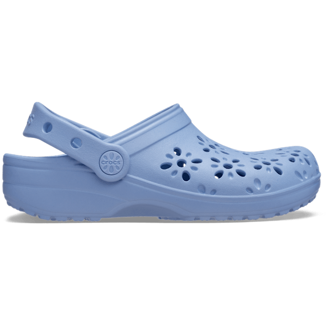 Crocs Kids Classic Floral Cut-Out Clogs Blue Haze  210943-453