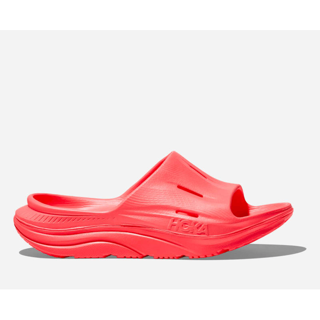 HOKA ORA Recovery Slide 3 in Neon Flame/Neon Flame, Size M8.5/ W9.5 Neon Flame 1135061-NFLM