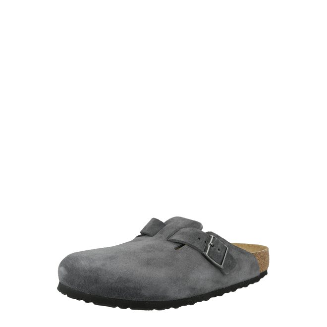 Birkenstock Boston Suede Leather Charcoal  1031676