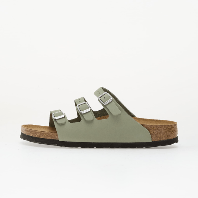 Birkenstock Florida Nubuck Leather Women Pure Sage  1030319