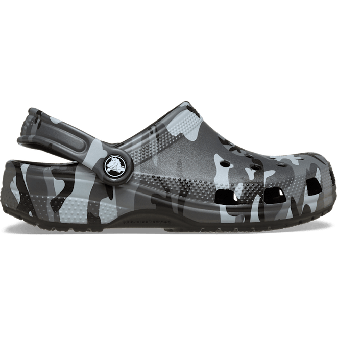 Crocs Kids Classic Camouflage Clogs Black/Slate Grey  211879-0DD