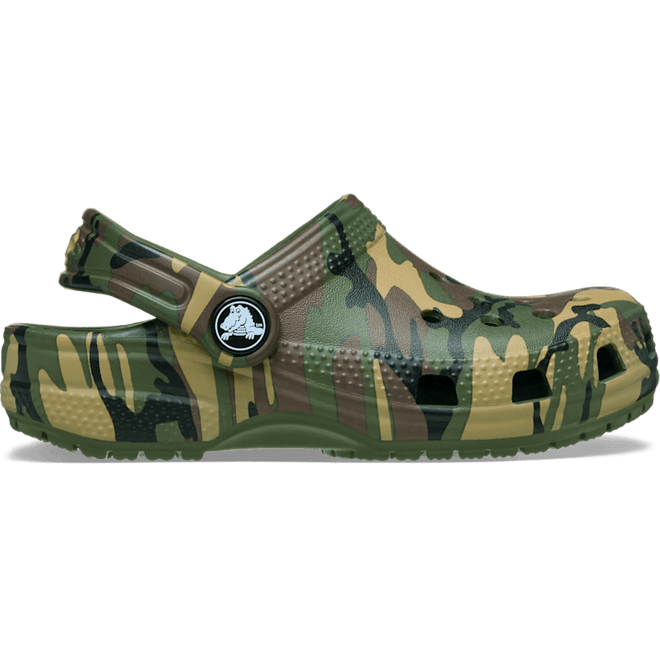 Crocs Kids Toddler Classic Camouflage Clogs Army Green 211880-3TC