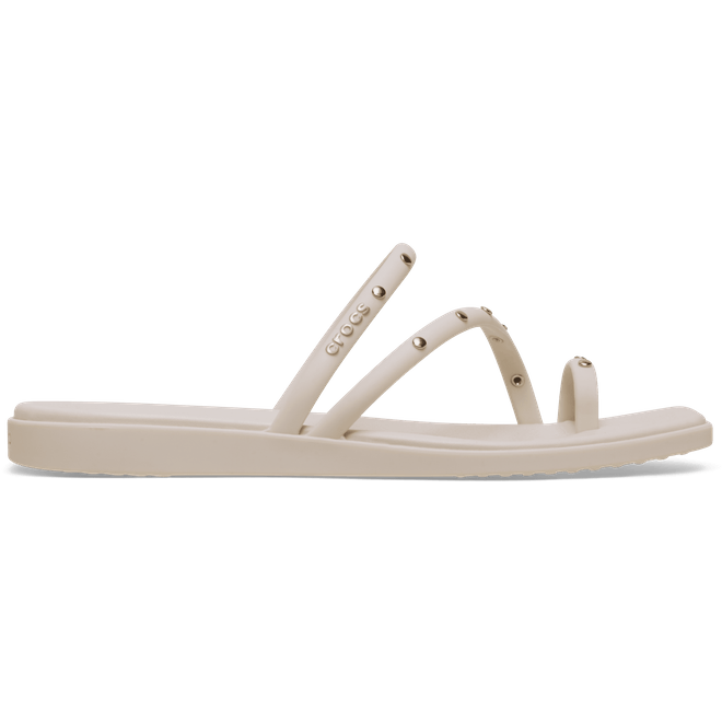 Crocs Women Miami Studded Toe Loop Sandals Almond Tint  211447-0LL