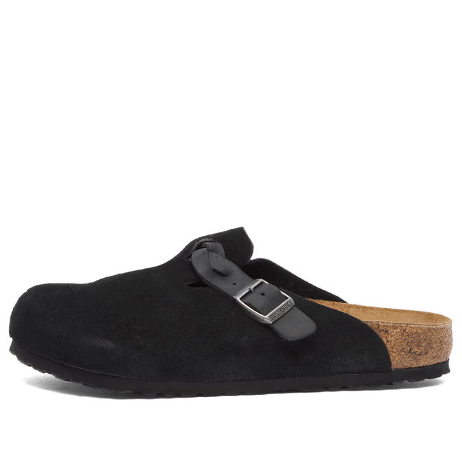 Birkenstock Women's Boston Braided Clog - Black Suede 1030561
