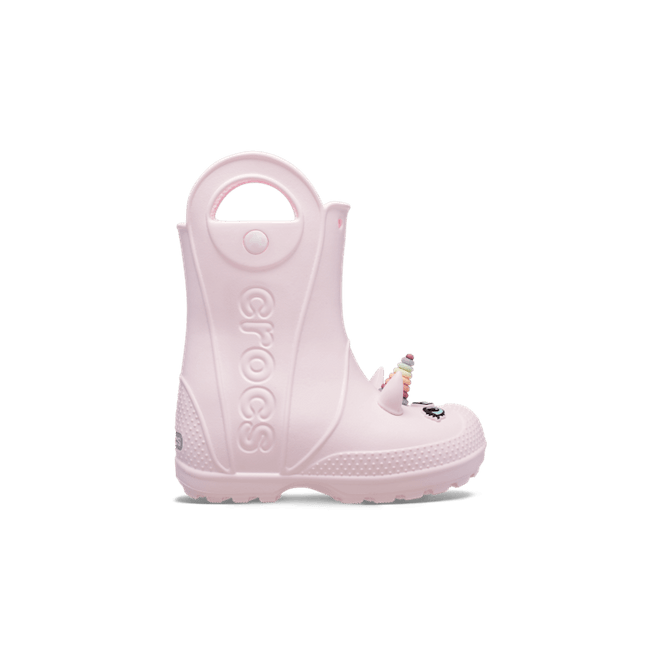 Crocs Kids Toddler Handle It Unicorn Rain Boot Boots Pink Milk  212340-6ZW