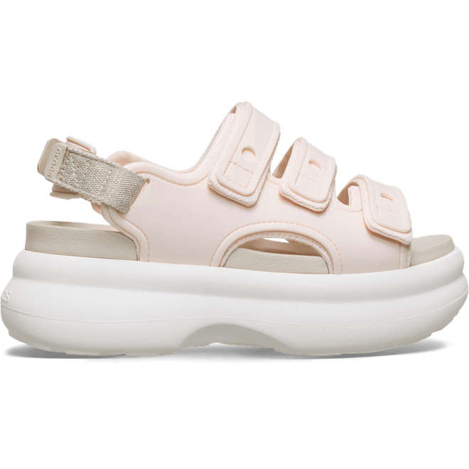 Crocs Women Soho Shimmer Sport Sandals Peach Ice/Frappé/Chalk  213434-86U