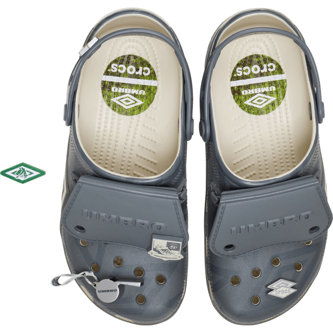 Crocs X Umbro Classic Clogs Bone Slate Grey Men\'s Size 10 Shoes Unisex Casual Crocs Classic Clog Umbro Bone Slate Grey Men main image 3