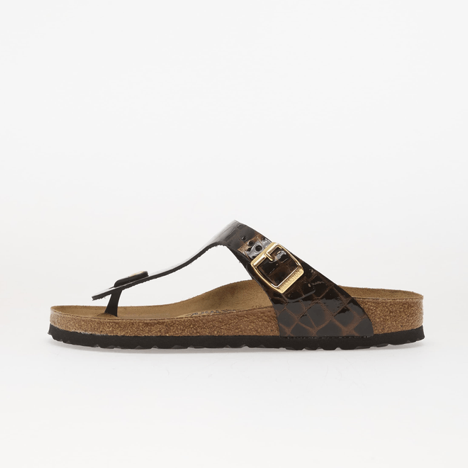 Birkenstock Gizeh LEN Emboss Leather Black  1032837