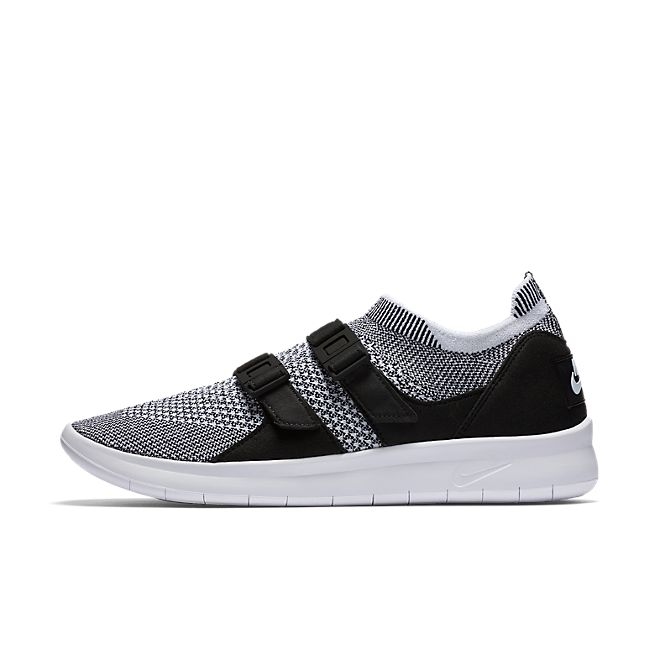 Nike Wmns Air Sockracer Flyknit (Black / White - White) 896447 002