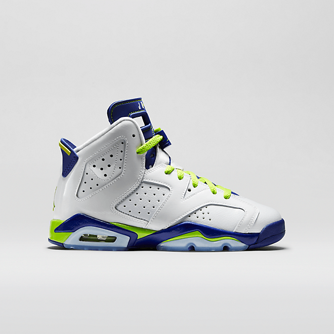  Nike Air Jordan 6 Retro Wht/Frc Grn-Dp Ryl Bl-Hypr Pnk 543390-108