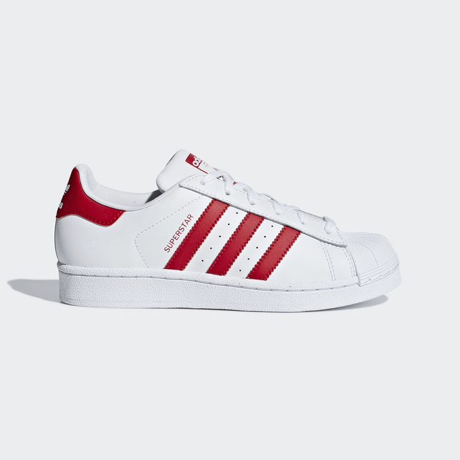 Adidas Superstar White/Red GS CG6609