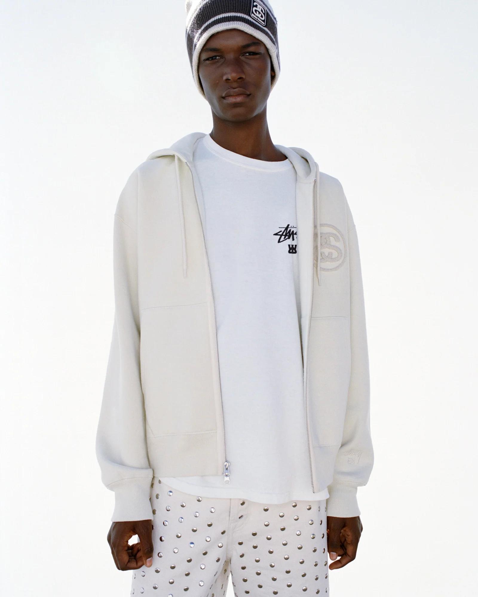 STUSSY × WALES BONNER Stussy x Wales Bonner Windbreaker Ivory Men's - FW25 - US