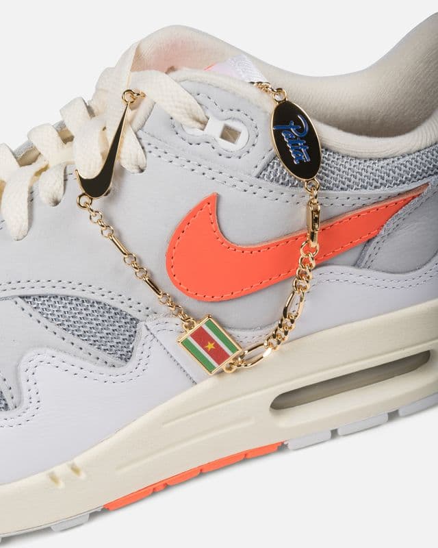 Patta x Nike Air Max 1 ’87 'White & Hyper Crimson'