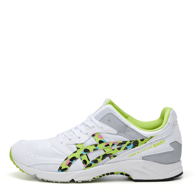 ASICS x CDG SHIRT in White / Lime White