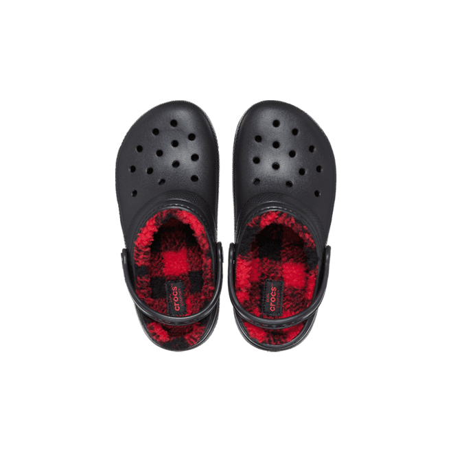 Crocs Kids Classic Lined Buffalo Check Clogs Black