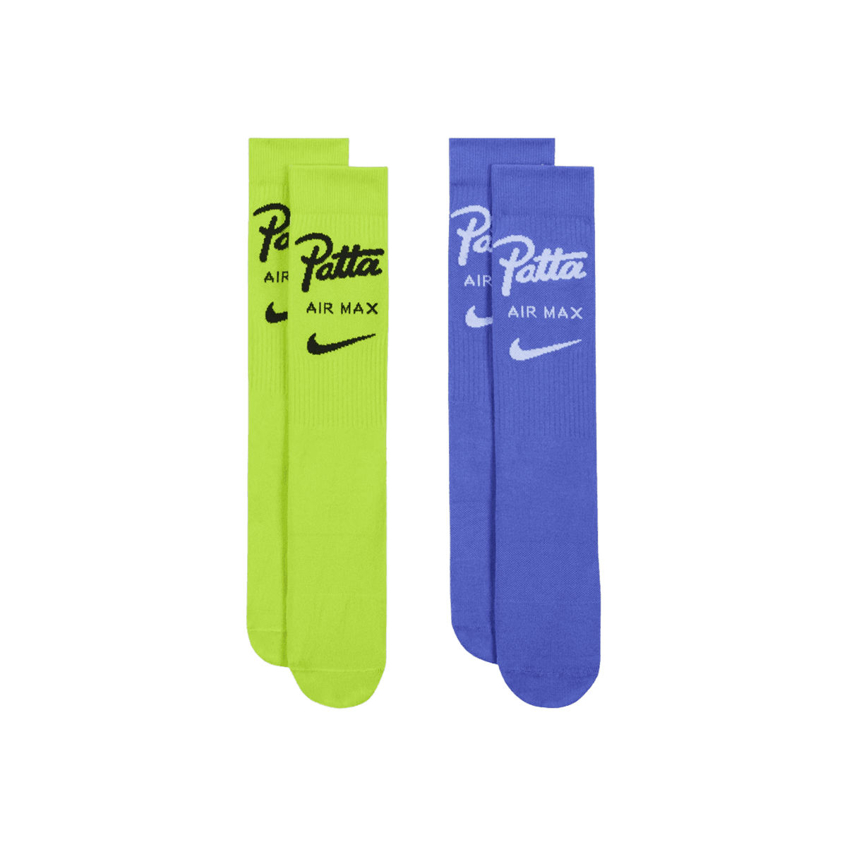 Patta x Nike Crew Socks 'Cyber & Sapphire' - 2 Pairs