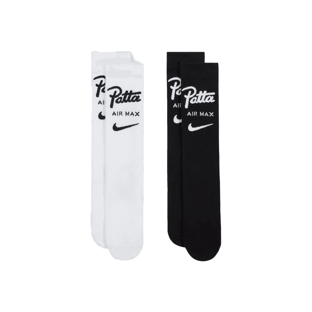 Patta x Nike Crew Socks 'Black & White' - 2 Pairs