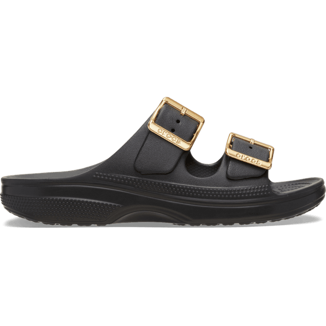 Crocs Women Metallic Buckle Saturday Sandals Black