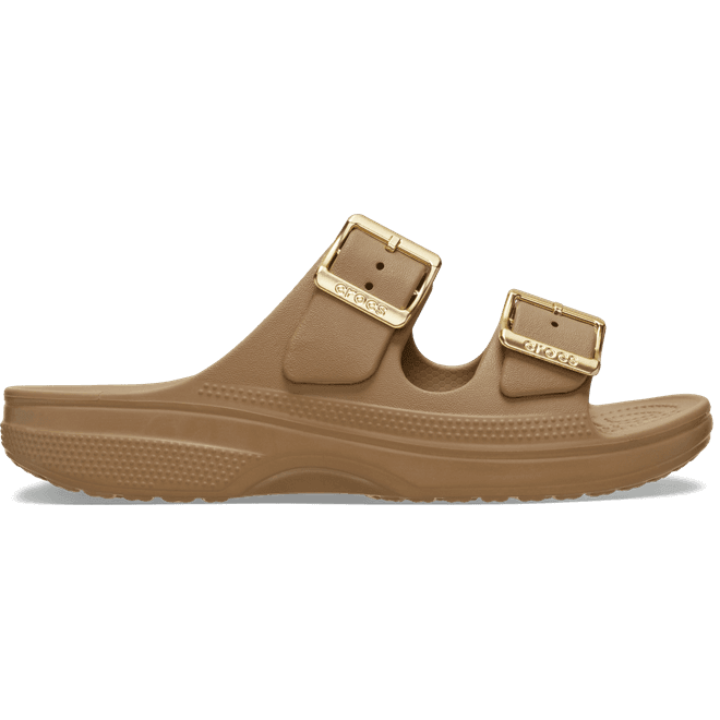 Crocs Women Metallic Buckle Saturday Sandals Sepia