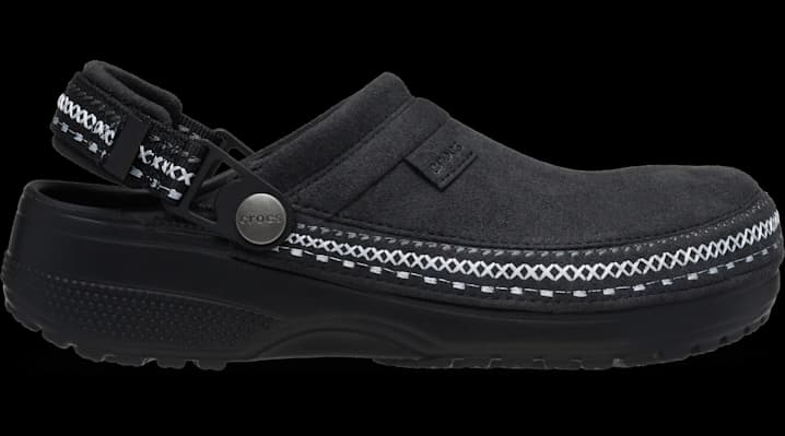 Crocs Crafted Vegan Suede Stitch Clogs 'Black'