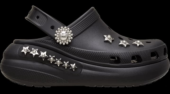 Crocs Crush Metal Minis Clogs 'Black'