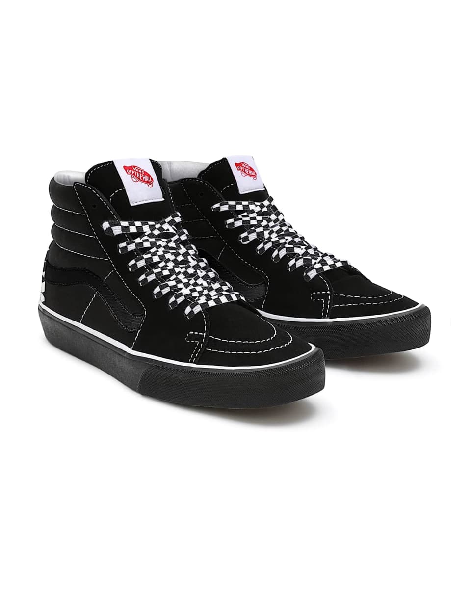 Vans Gepersonaliseerde Checkerboard Black Sk8-Hi