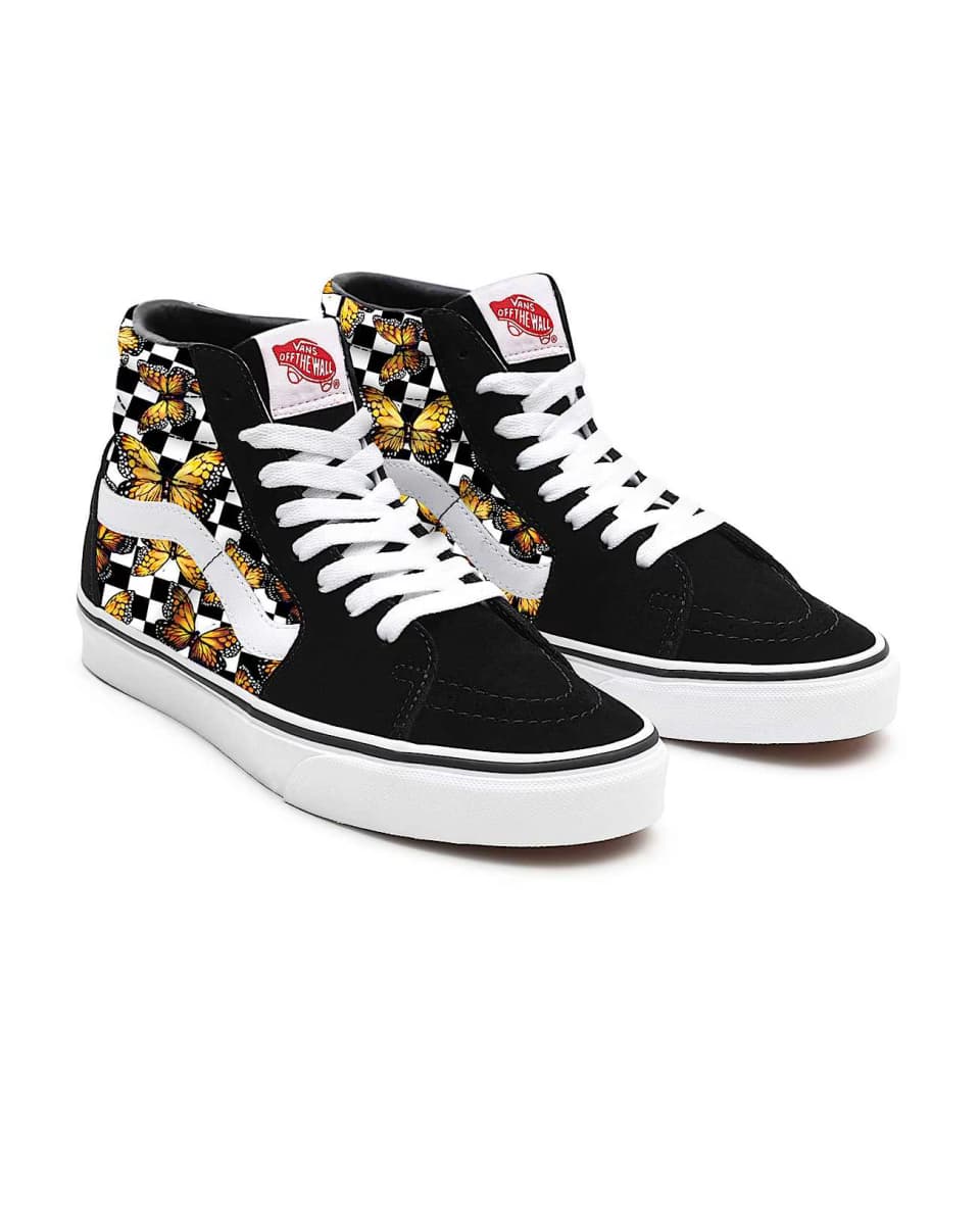 Vans Gepersonaliseerde Butterfly Checkerboard Sk8-Hi