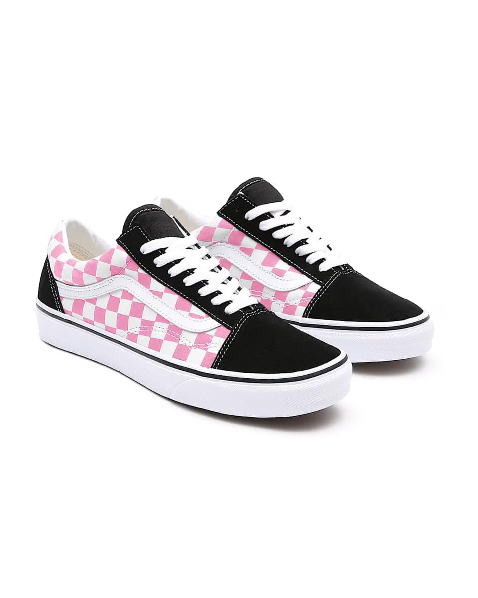 Vans Gepersonaliseerde Pink Checkerboard Old Skool