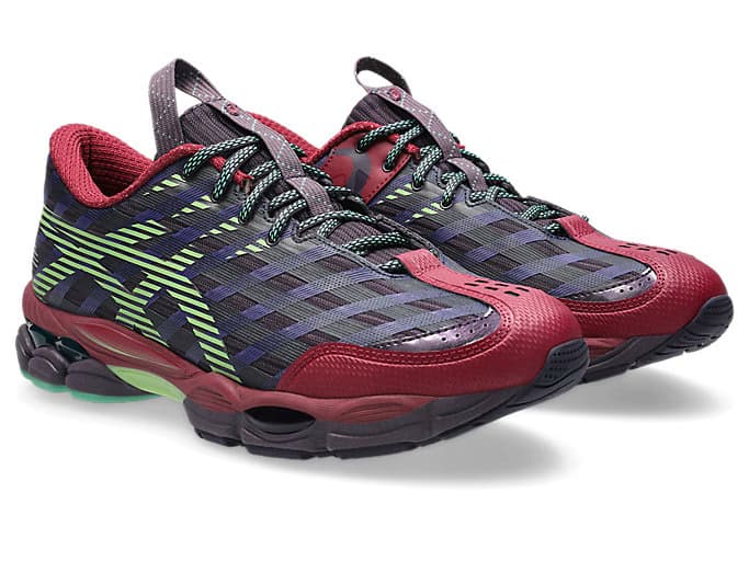 Kiko Kostadinov x ASICS US8-S GEL-SJ33 'Deep Plum & Fresh Grass'