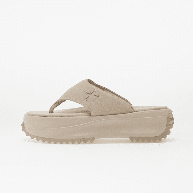 Converse Run Star Sandal Platform Suede Papyrus