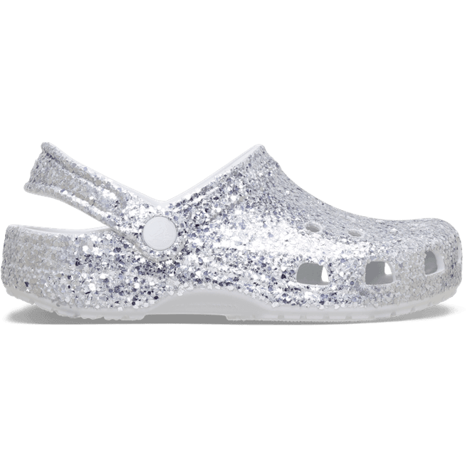 Crocs Classic Dazzle Glitter Clogs Kinder Silver