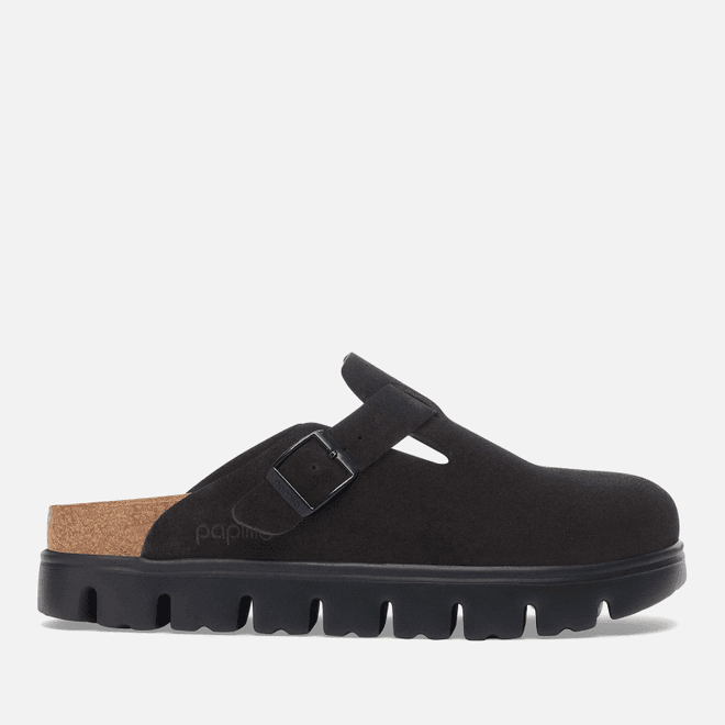 Birkenstock Papillio Boston Chunky Suede Slim Fit Mules Black