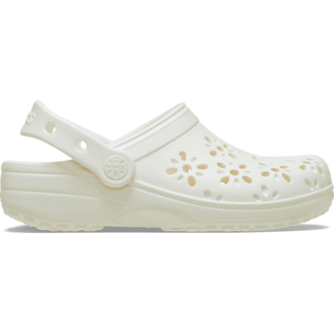Crocs Classic Floral Cut-Out Clogs Chalk