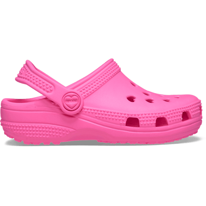 Crocs Toddler Classic Hearts Cut Out Clogs Kinder Pink Punch