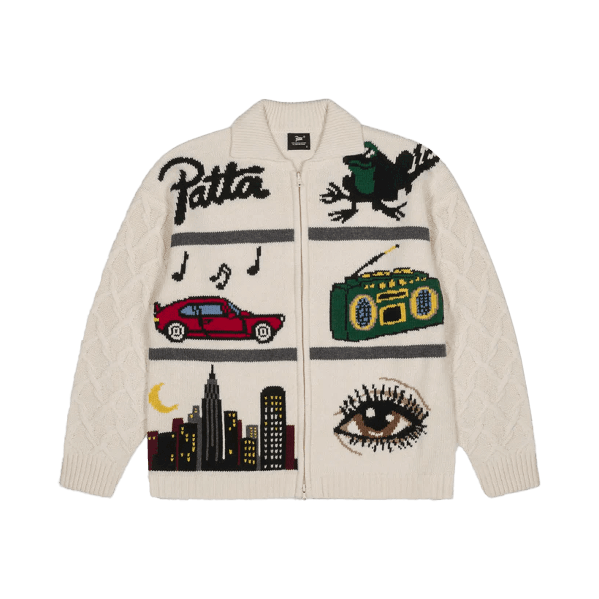 Patta Perfect Day Knitted Cardigan 'Peyote'