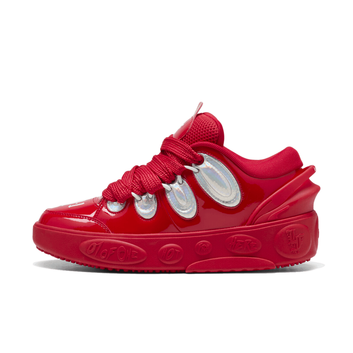 LaFrancé x PUMA Hoops 'Red Iridescent'