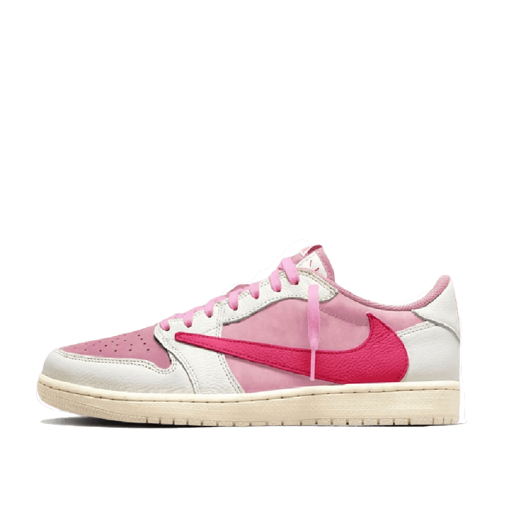 Travis Scott x Air Jordan 1 Low OG 'Muslin & Shy Pink' - Pink Pack