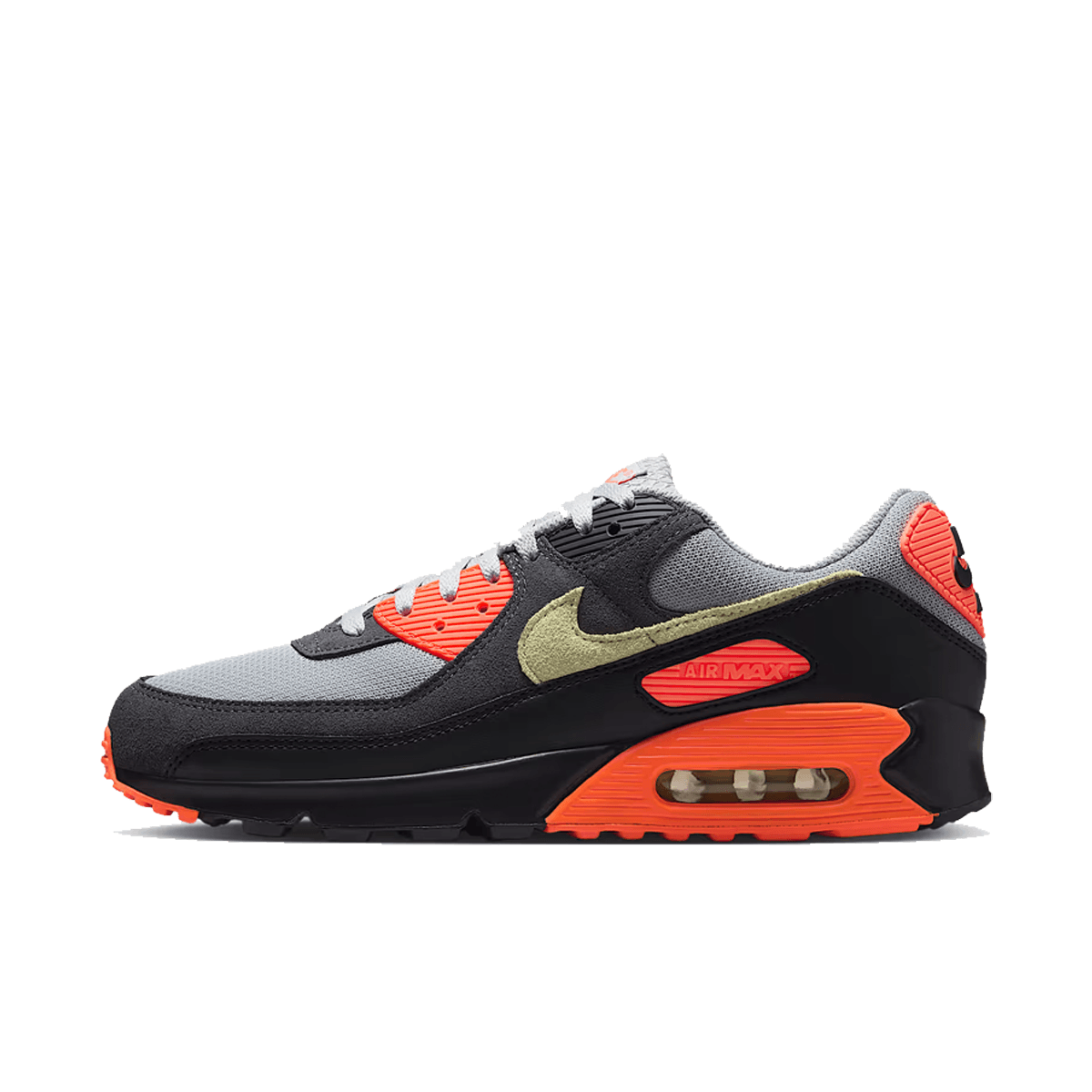 Nike Air Max 90 'Light Smoke Grey & Hyper Crimson'