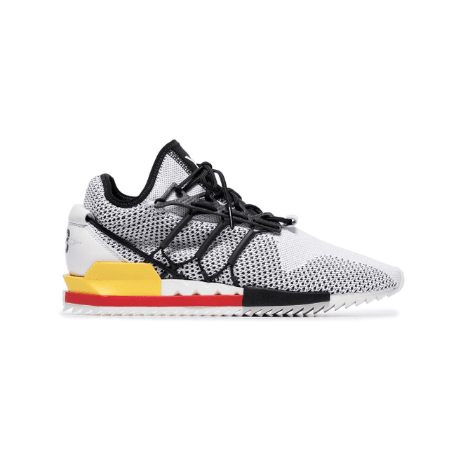 Y-3 white and red Harigane mesh leather