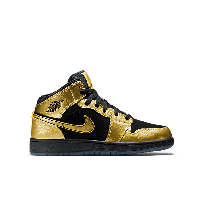 Jordan 1 Mid Metallic Gold Coin Black (GS)