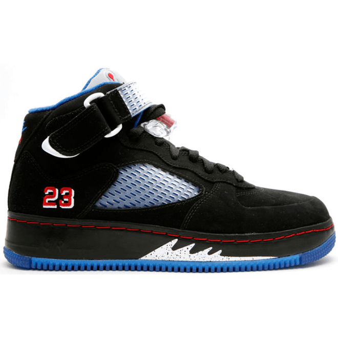 Jordan AJF 5 Black Blue Ribbon Varsity Red
