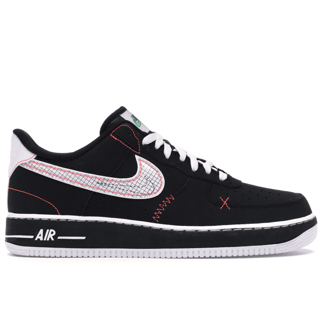 Nike Air Force 1 Low Schematic Black White Bright Crimson