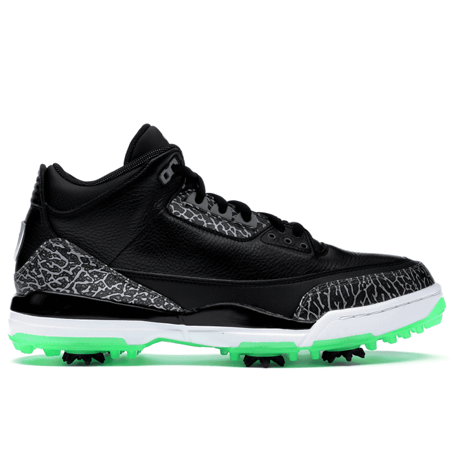 Jordan 3 Retro Golf Black Green Glow