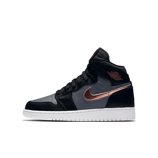 Jordan 1 Retro High Black Metallic Red Bronze Dark Grey (GS)