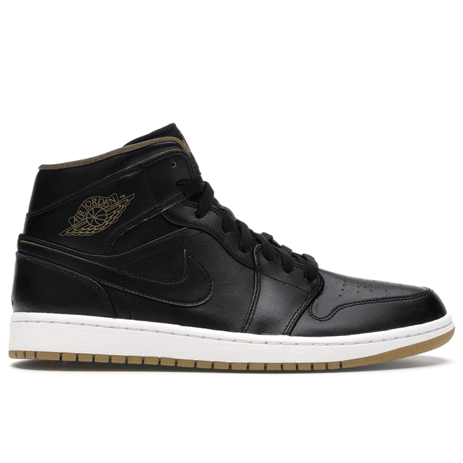 Jordan 1 Retro Mid Black Metallic Gold