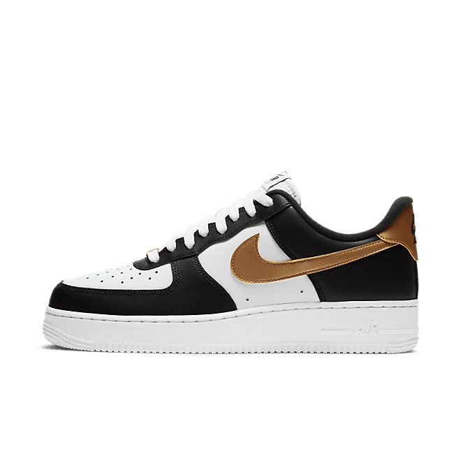 Nike Air Force 1 Low Black White Metallic Gold