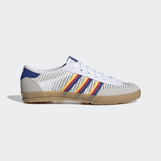 adidas suede-trimmed mesh