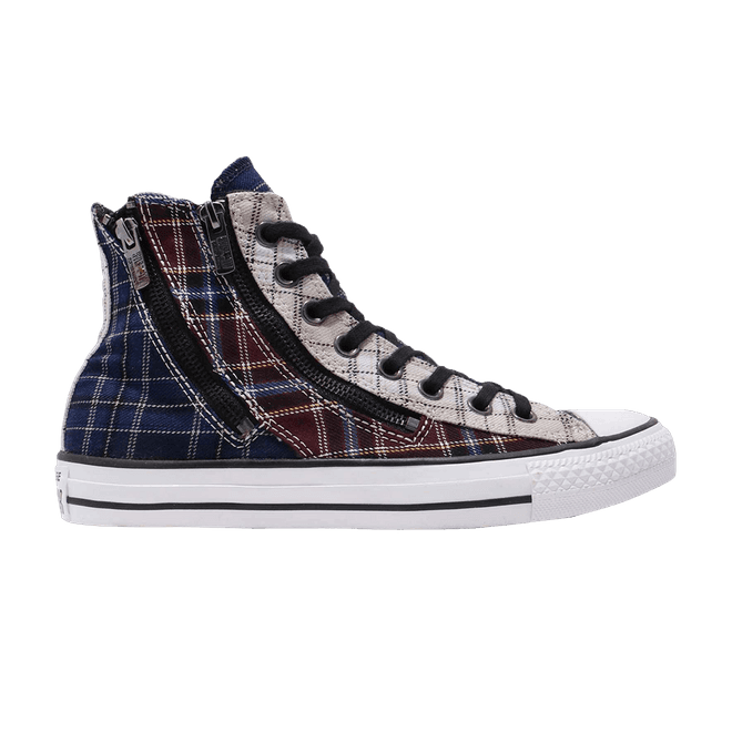 Converse Chuck Taylor All-Star Double Zip Hi Red Blue Plaid (W)