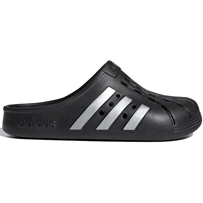 adidas Adilette Clog Black Silver